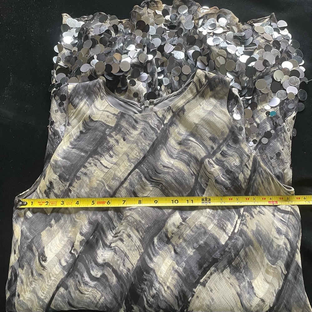 Carmen Marc Valvo Glitzy Party Dress -Wedding Guest Wow -Cocktail Party -Size 8 - Picture 10 of 16